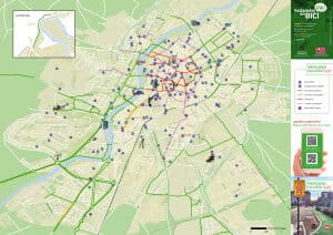 Mapa de movilidad en bicicleta en Valladolid